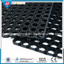 Heavy-Duty Anti-Fatigue Outdoor Rubber Grass Ring Mat, Drainage Rubber Mat